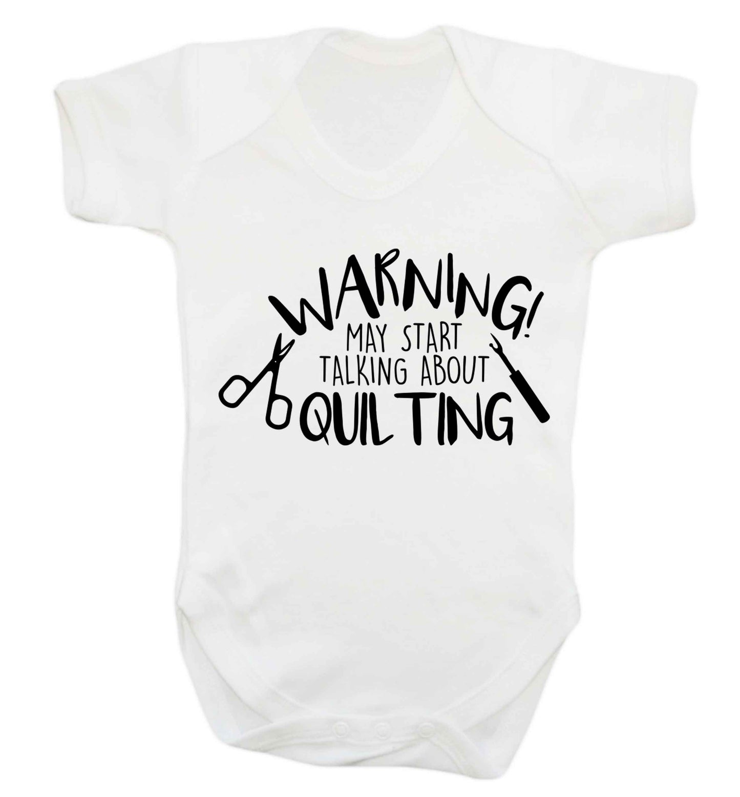 I quilt what's your superpower? Baby Vest white 18-24 months