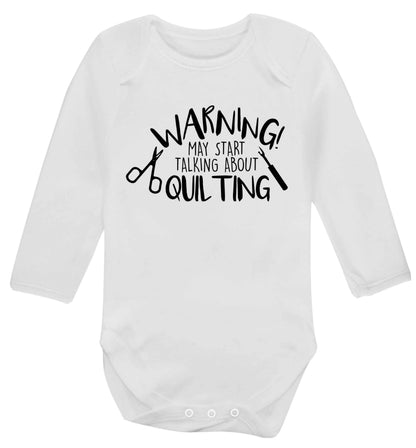 I quilt what's your superpower? Baby Vest long sleeved white 6-12 months