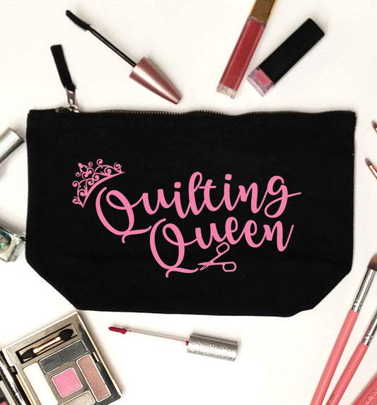Quilting queen black makeup bag