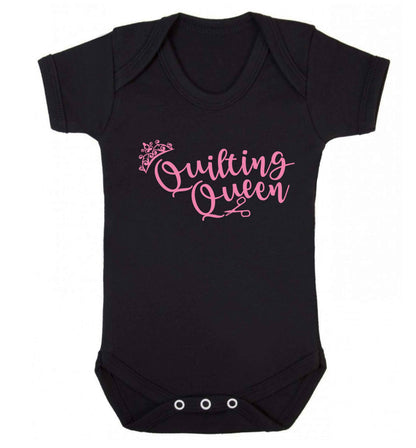 Quilting queen Baby Vest black 18-24 months