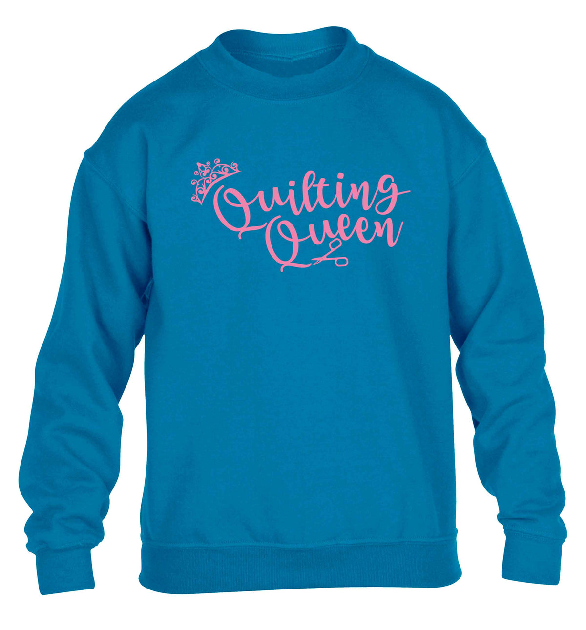 Quilting queen children's blue sweater 12-13 Years