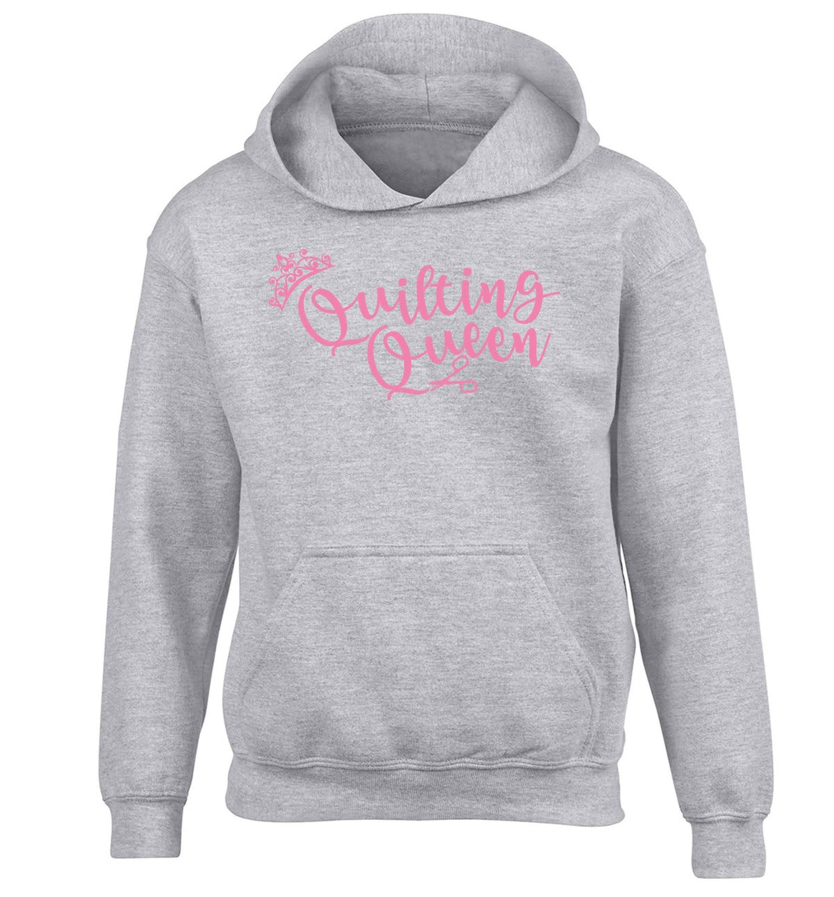 Quilting queen children's grey hoodie 12-13 Years