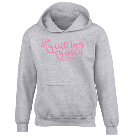 Quilting queen children's grey hoodie 12-13 Years