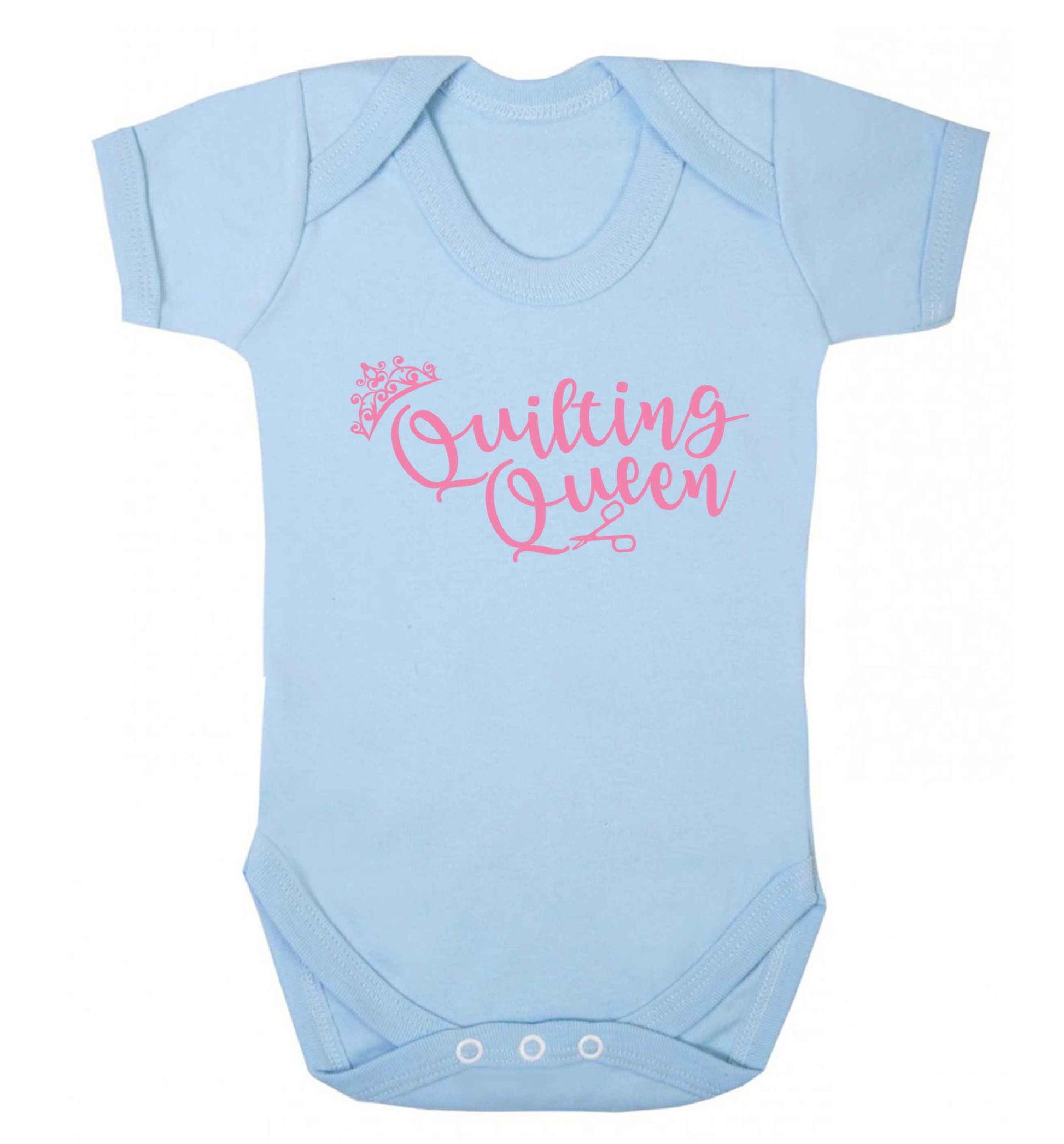 Quilting queen Baby Vest pale blue 18-24 months