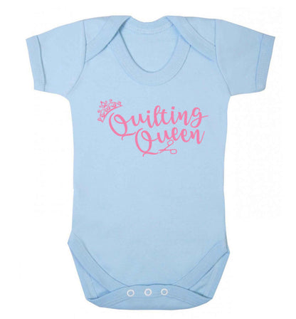 Quilting queen Baby Vest pale blue 18-24 months