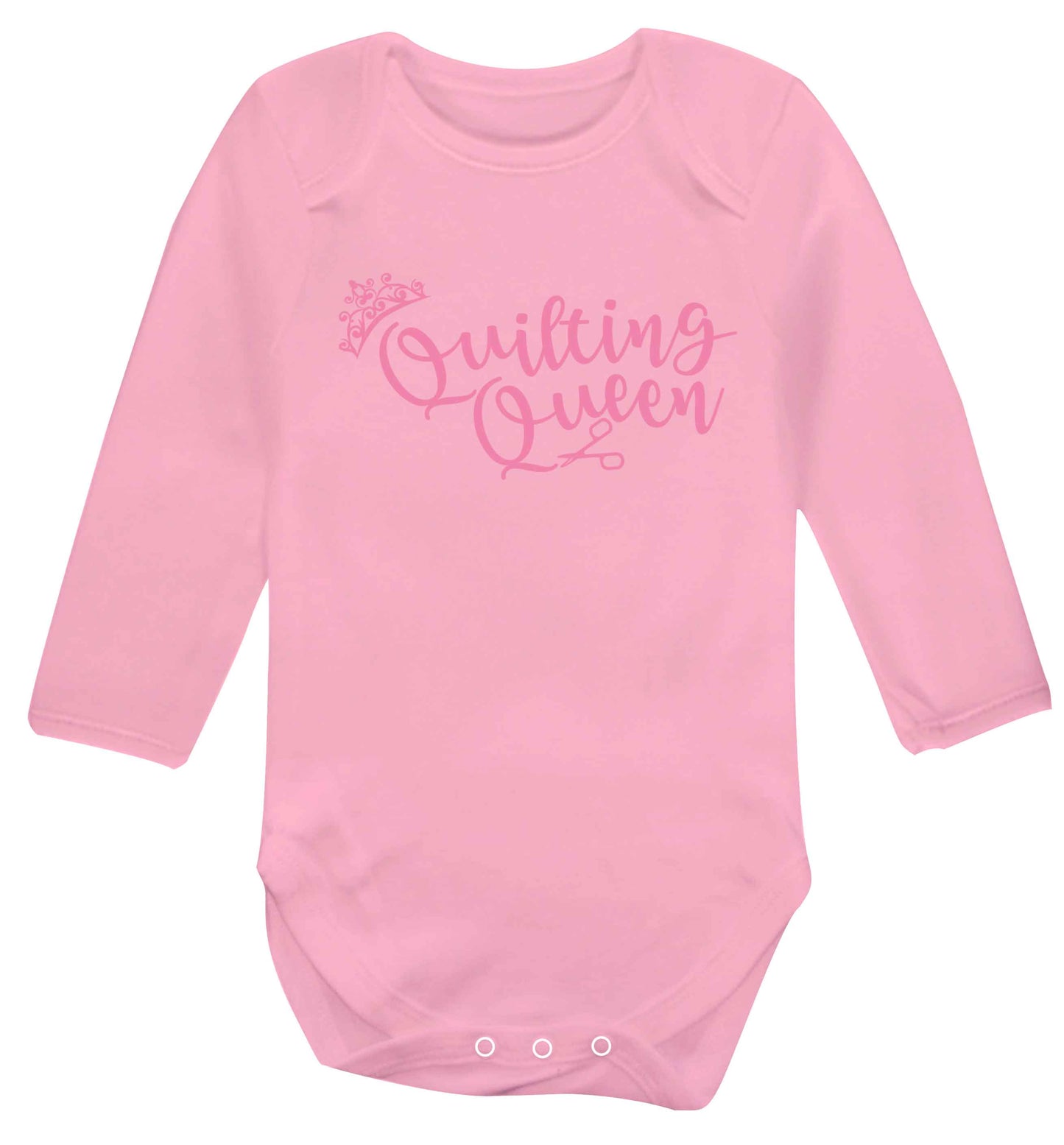 Quilting queen Baby Vest long sleeved pale pink 6-12 months