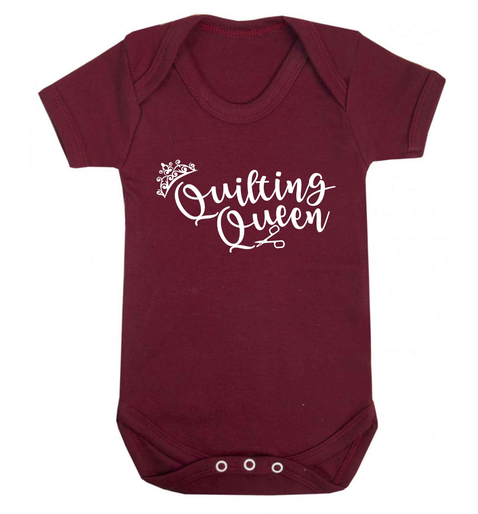 Quilting queen Baby Vest maroon 18-24 months