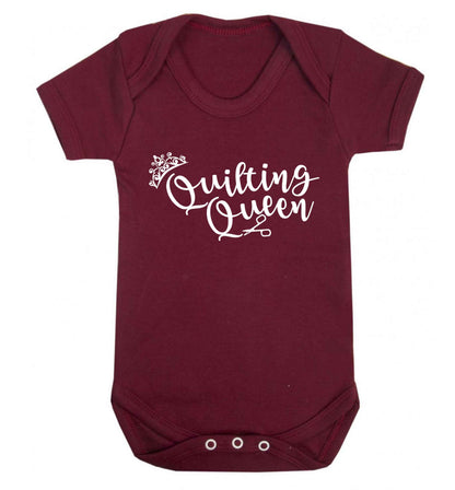 Quilting queen Baby Vest maroon 18-24 months