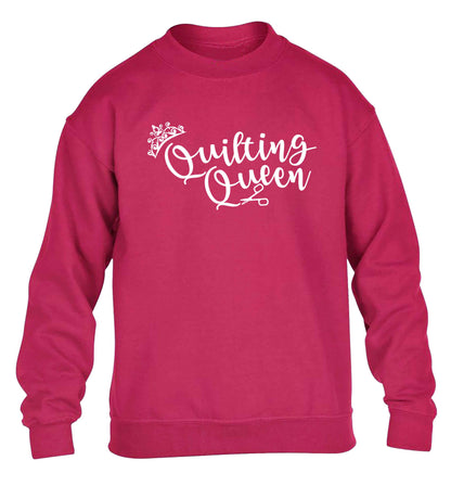 Quilting queen children's pink sweater 12-13 Years