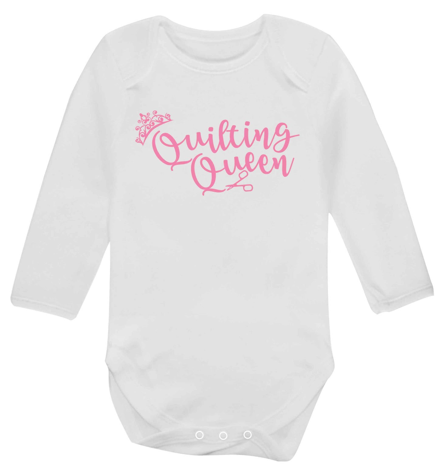 Quilting queen Baby Vest long sleeved white 6-12 months