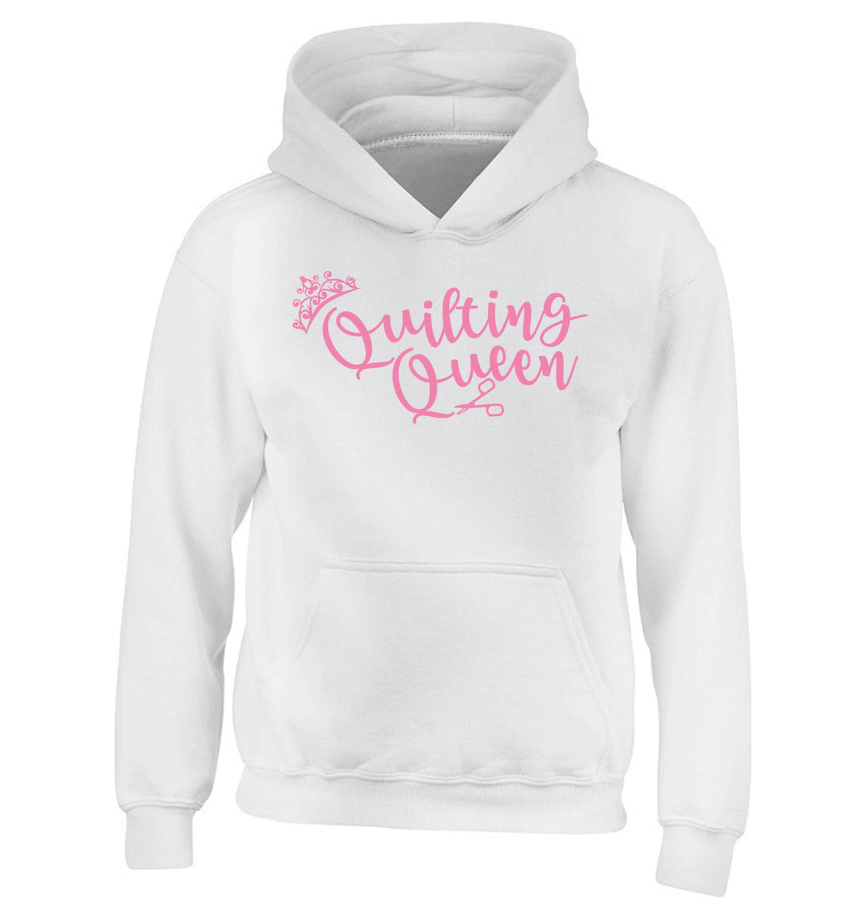 Quilting queen children's white hoodie 12-13 Years