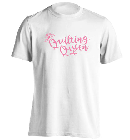 Quilting queen adults unisex white Tshirt 2XL