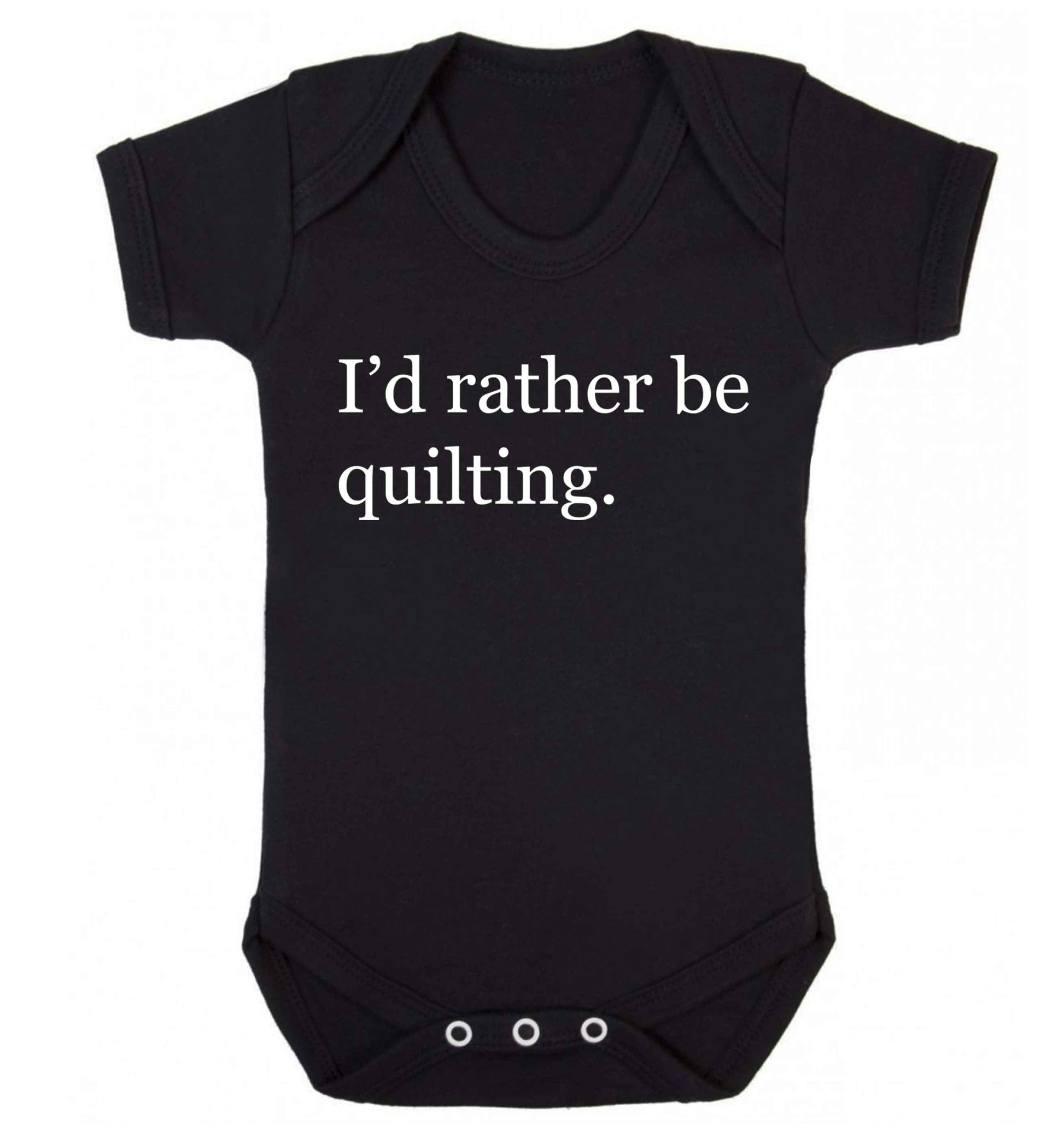 I'd rather be quilting Baby Vest black 18-24 months