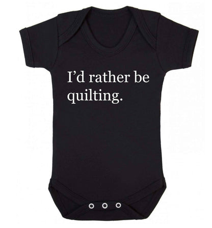 I'd rather be quilting Baby Vest black 18-24 months