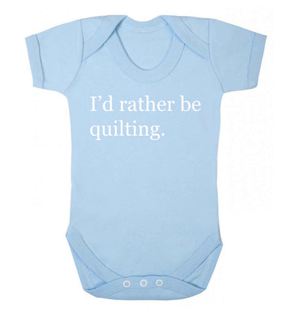 I'd rather be quilting Baby Vest pale blue 18-24 months