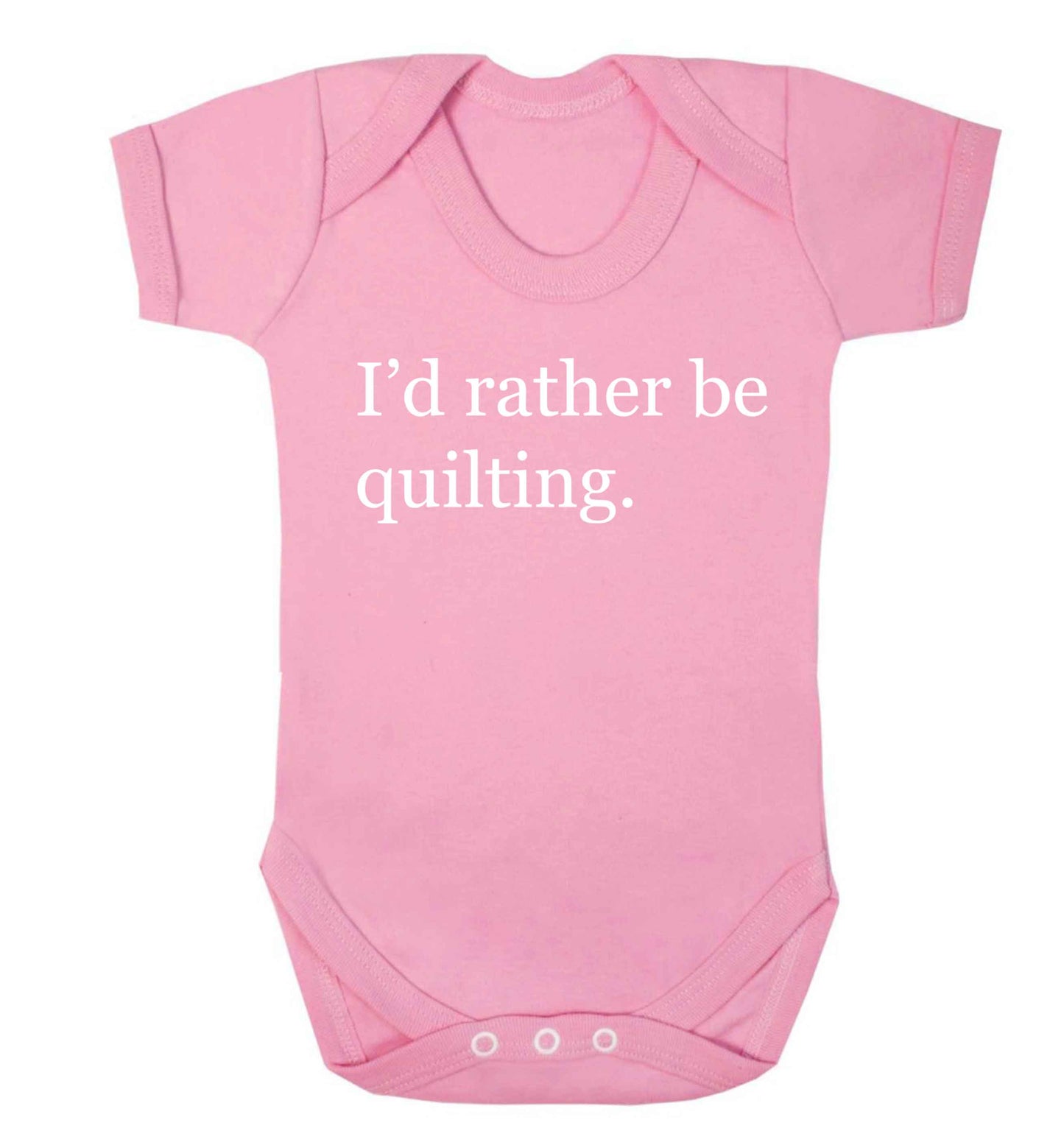 I'd rather be quilting Baby Vest pale pink 18-24 months