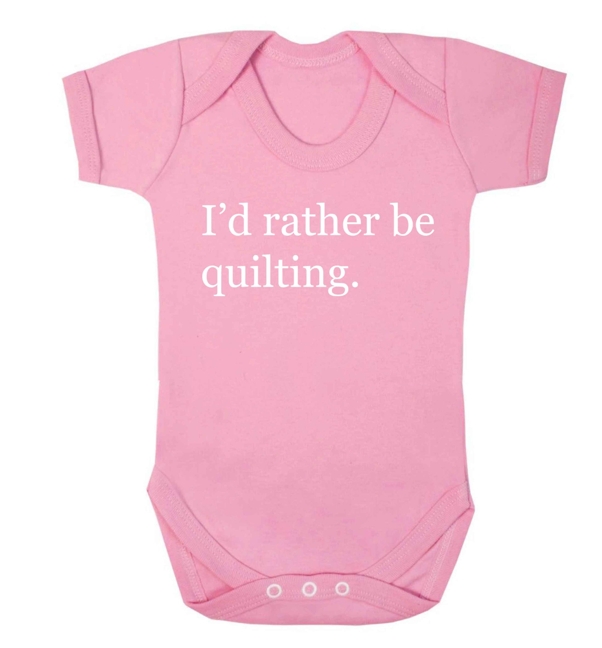 I'd rather be quilting Baby Vest pale pink 18-24 months