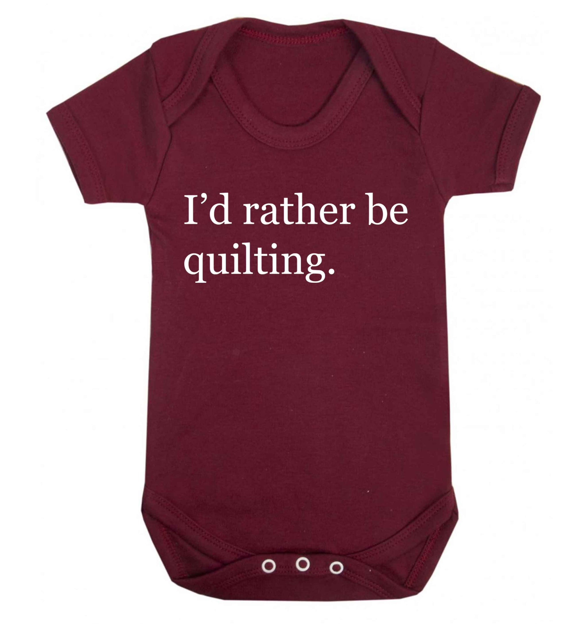 I'd rather be quilting Baby Vest maroon 18-24 months