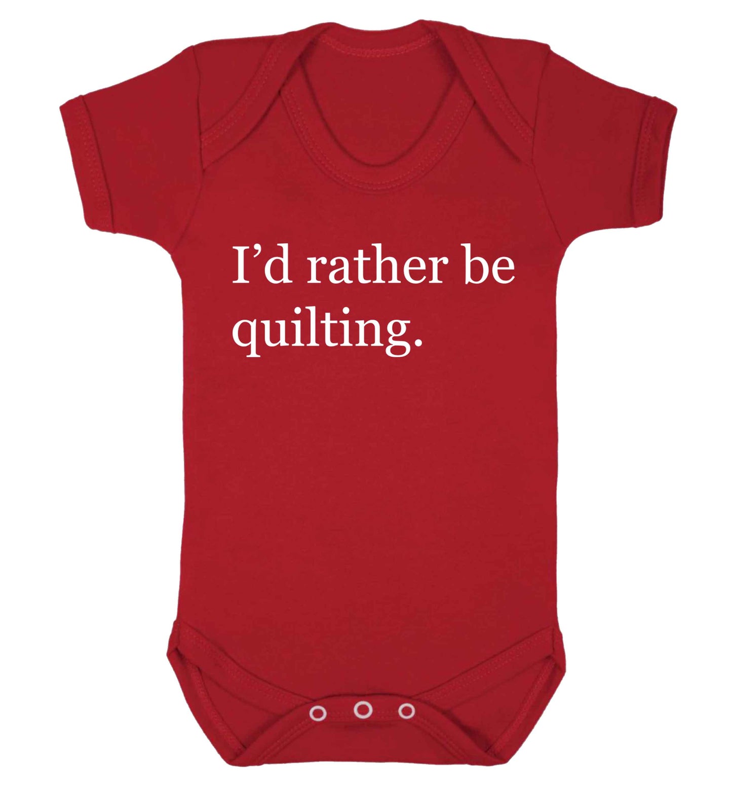 I'd rather be quilting Baby Vest red 18-24 months