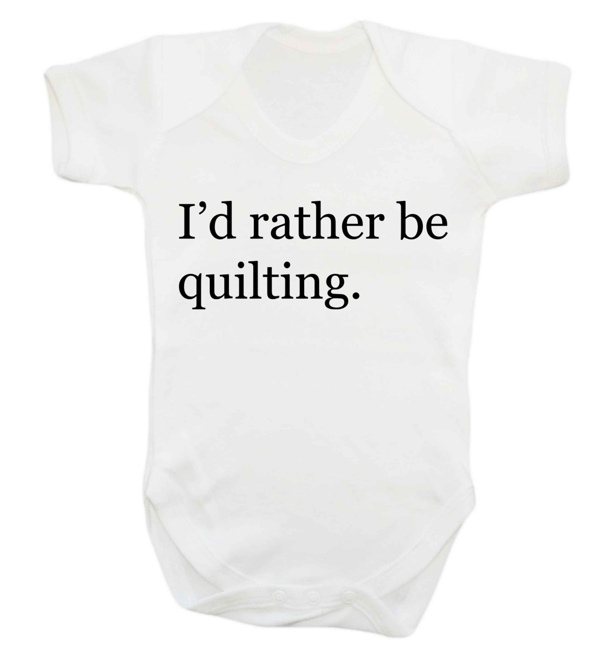 I'd rather be quilting Baby Vest white 18-24 months