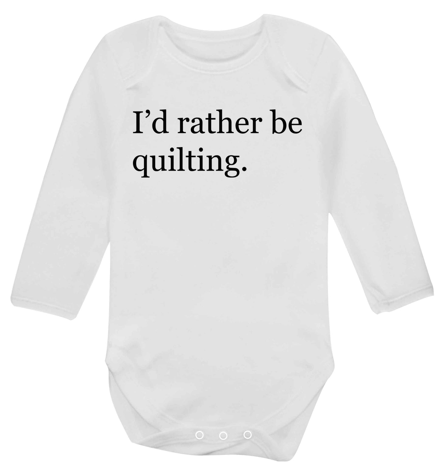 I'd rather be quilting Baby Vest long sleeved white 6-12 months