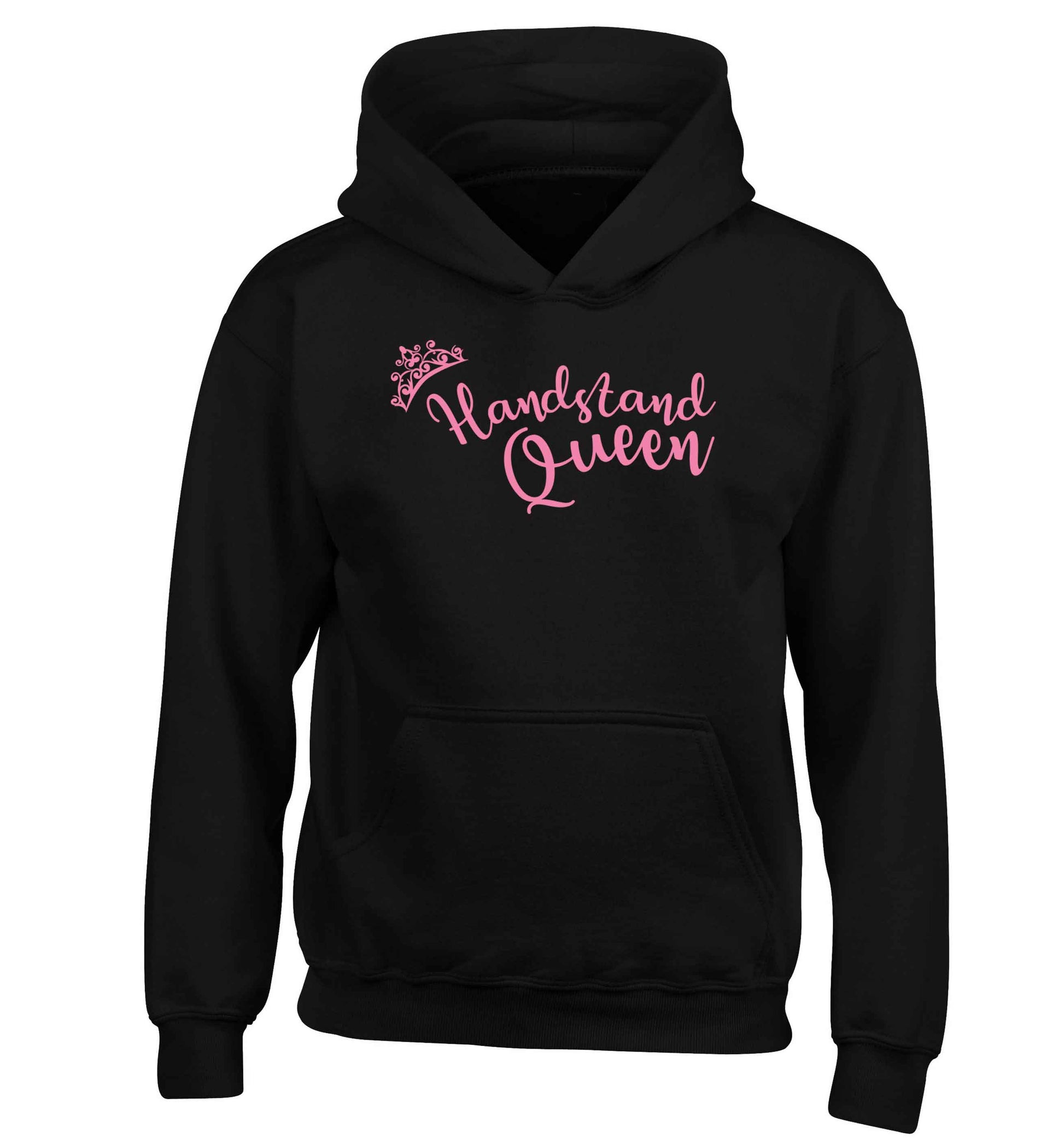 Handstand Queen children's black hoodie 12-13 Years