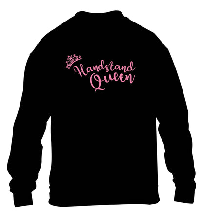 Handstand Queen children's black sweater 12-13 Years