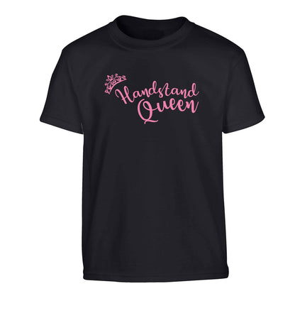 Handstand Queen Children's black Tshirt 12-13 Years