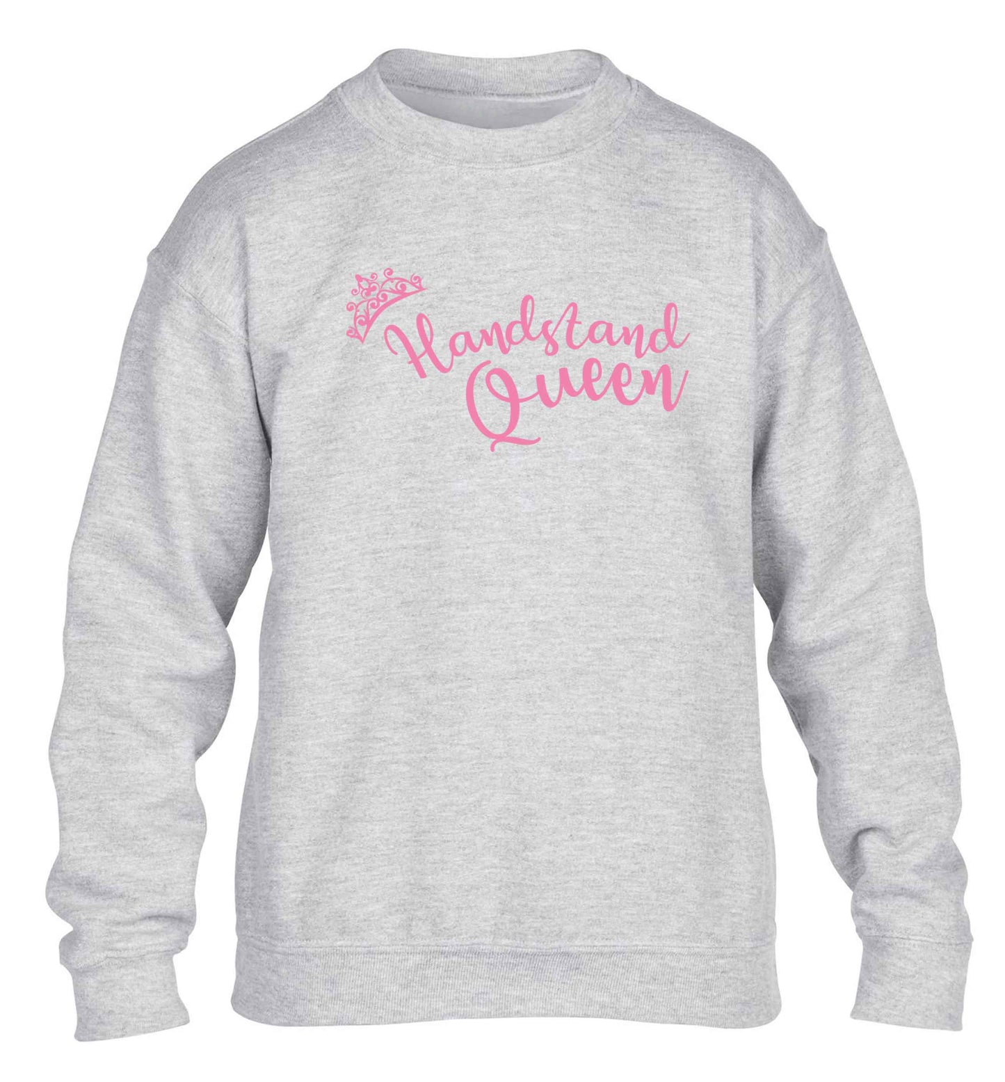 Handstand Queen children's grey sweater 12-13 Years