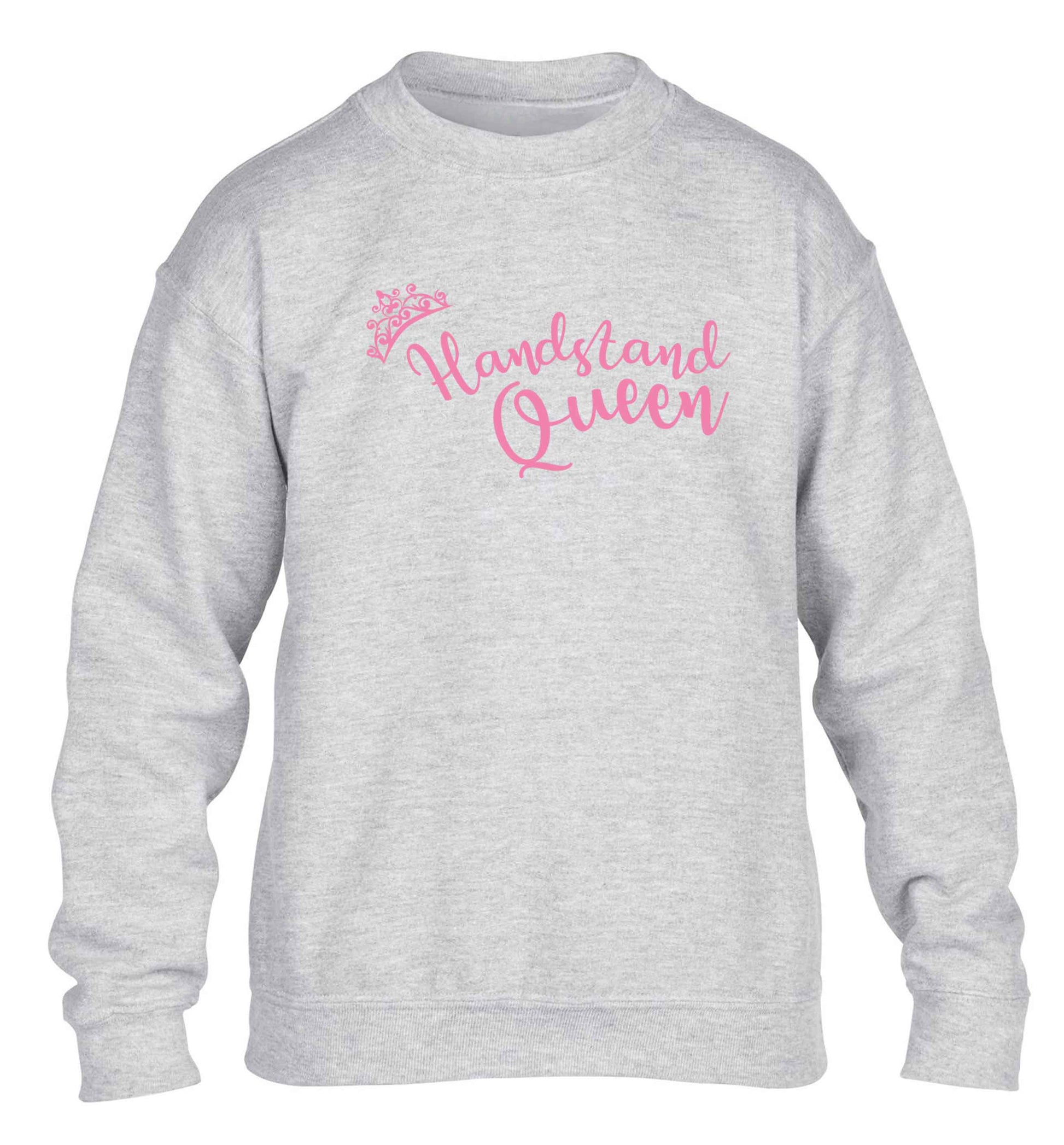 Handstand Queen children's grey sweater 12-13 Years