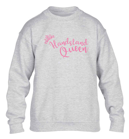 Handstand Queen children's grey sweater 12-13 Years