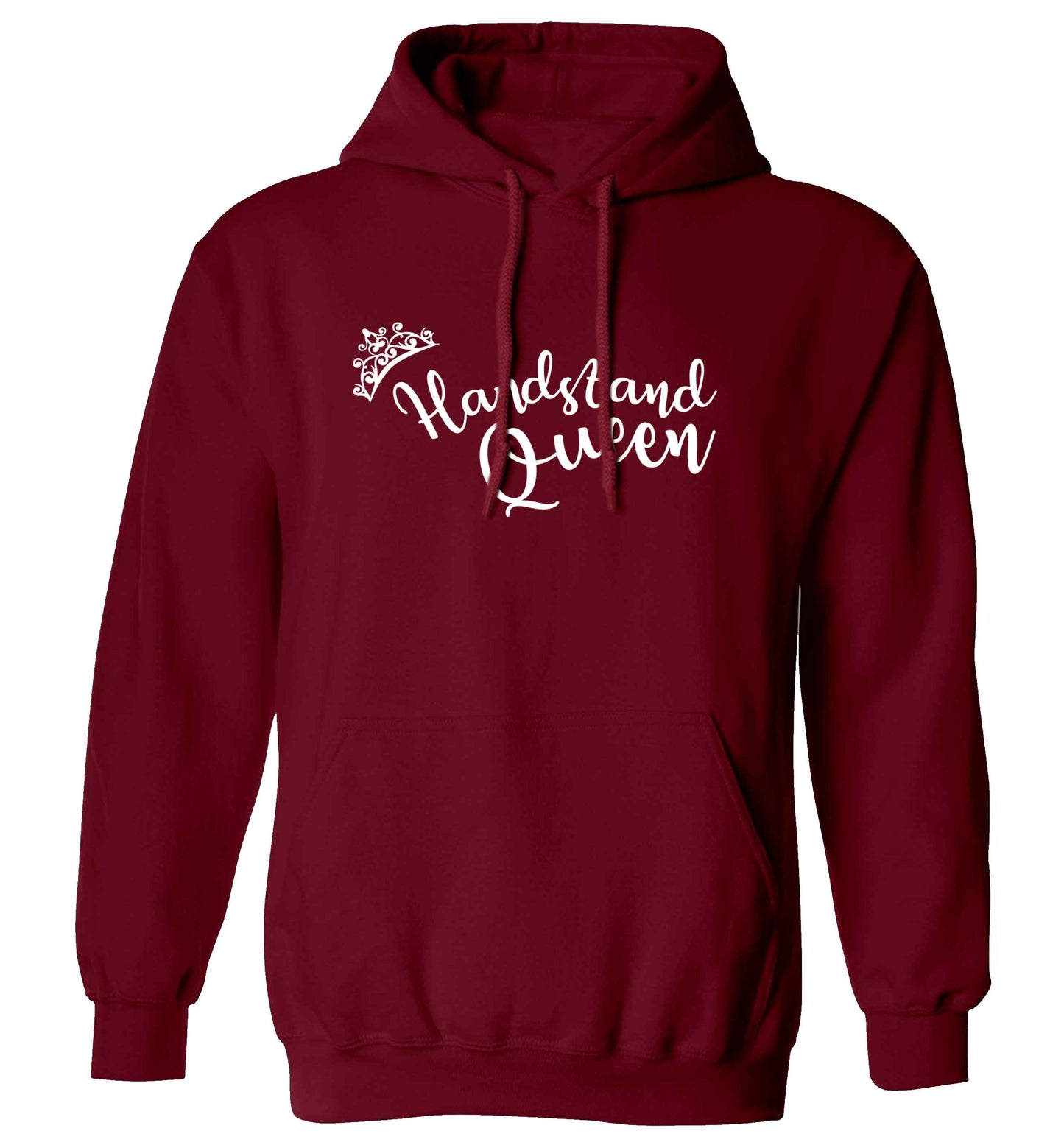 Handstand Queen adults unisex maroon hoodie 2XL