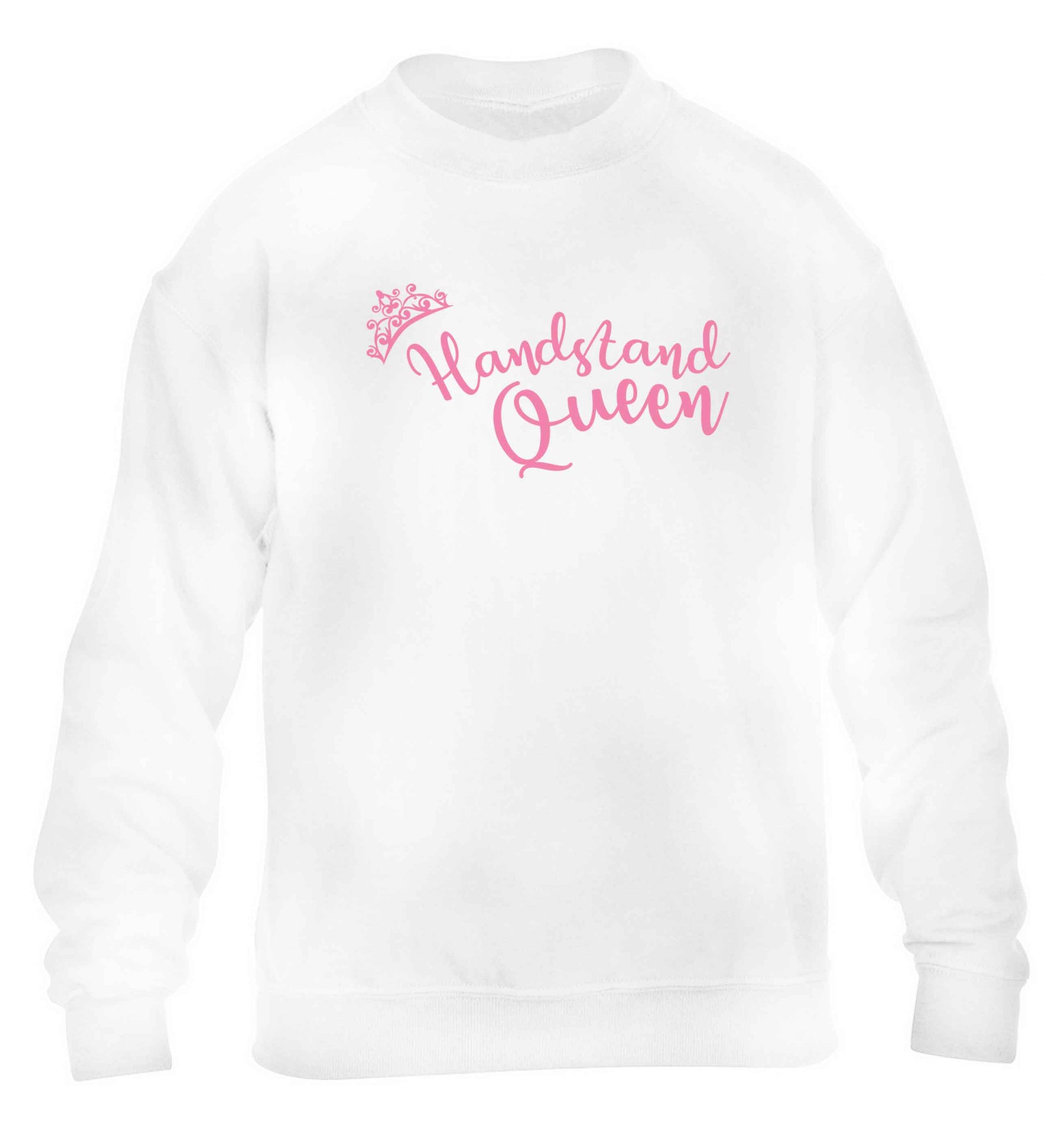 Handstand Queen children's white sweater 12-13 Years