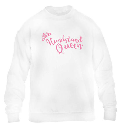 Handstand Queen children's white sweater 12-13 Years