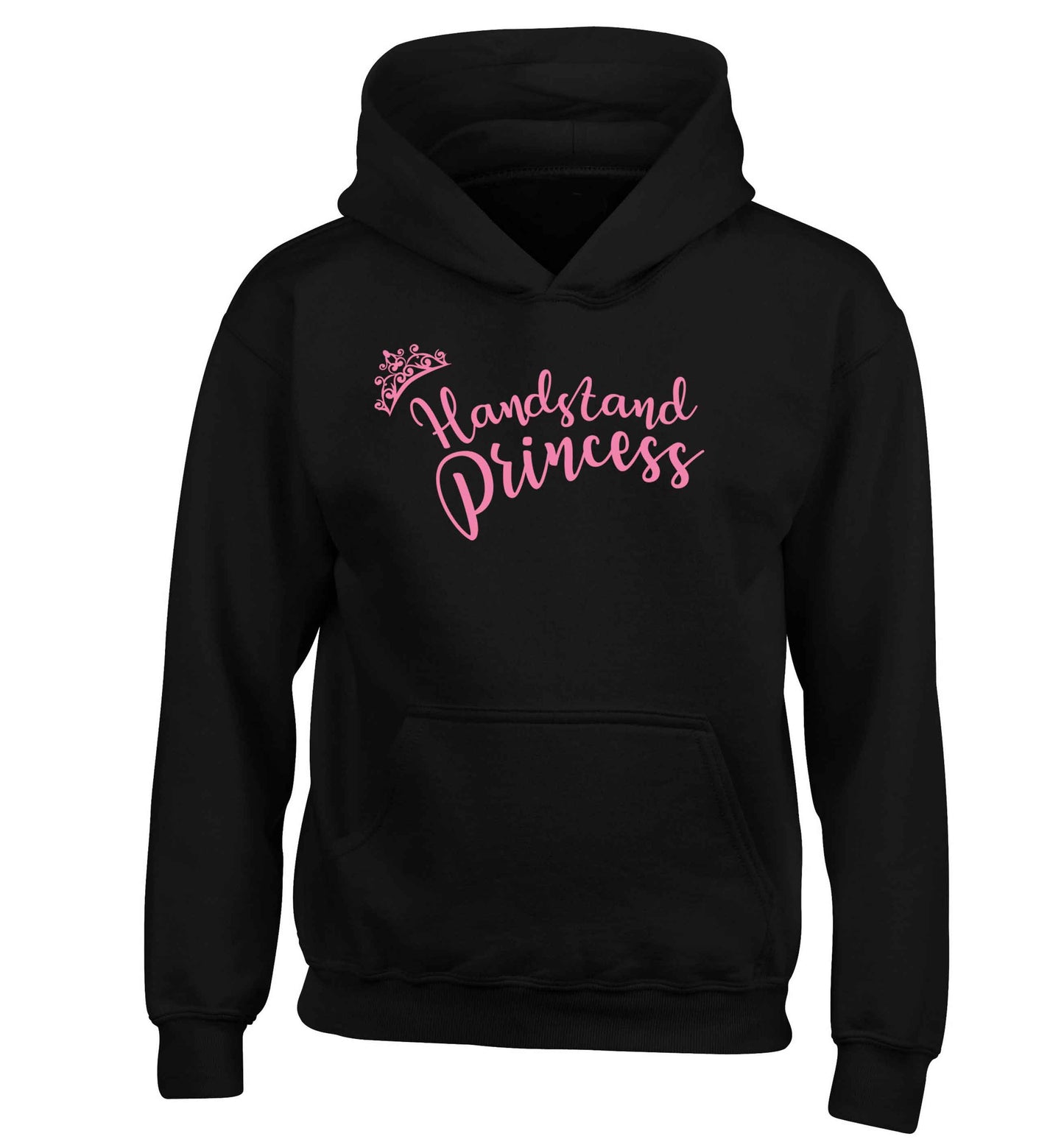 Handstand princess children's black hoodie 12-13 Years