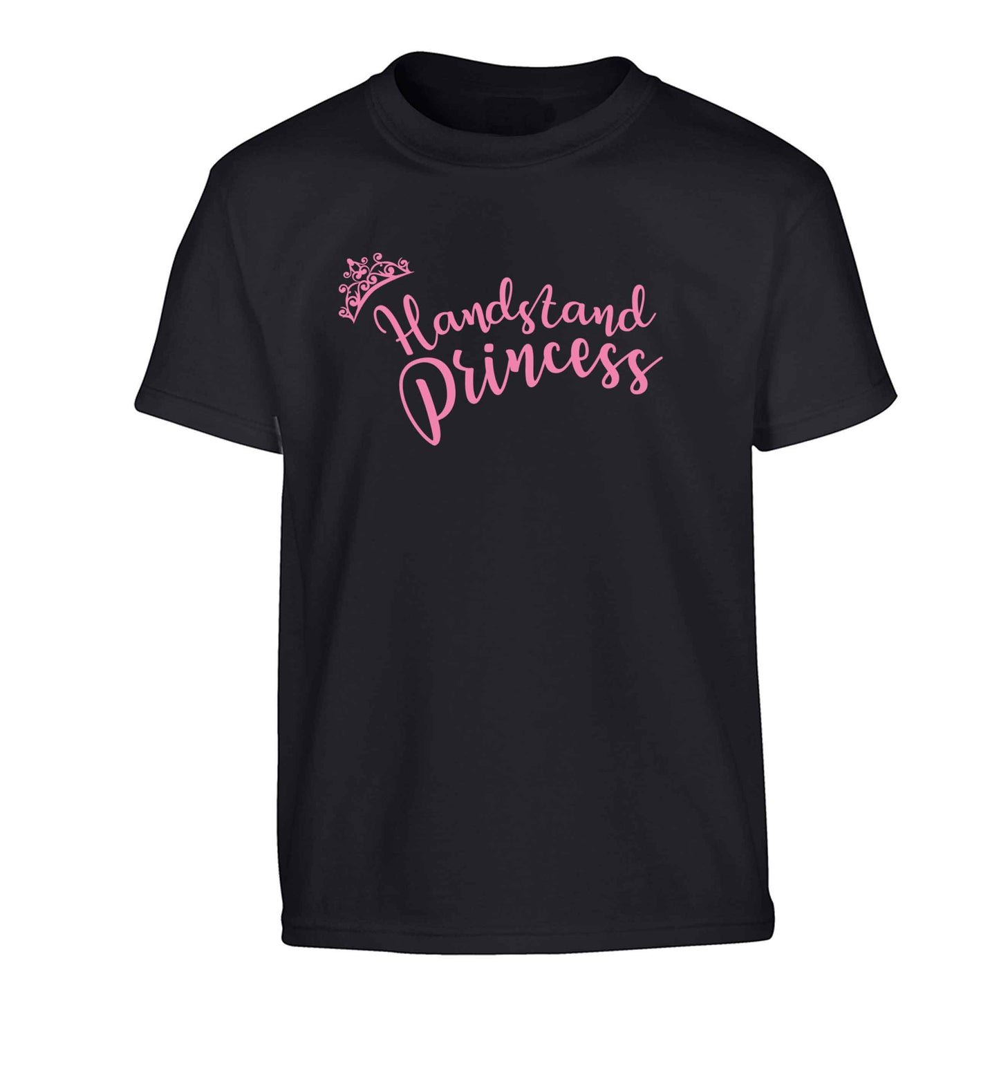 Handstand princess Children's black Tshirt 12-13 Years