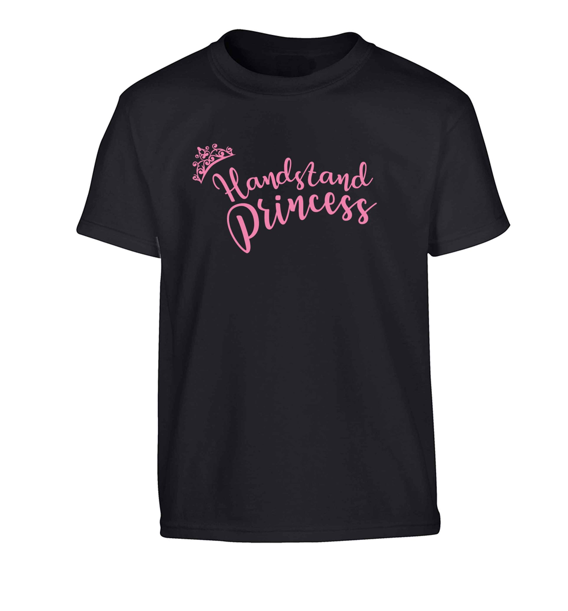 Handstand princess Children's black Tshirt 12-13 Years
