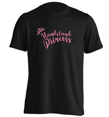Handstand princess adults unisex black Tshirt 2XL