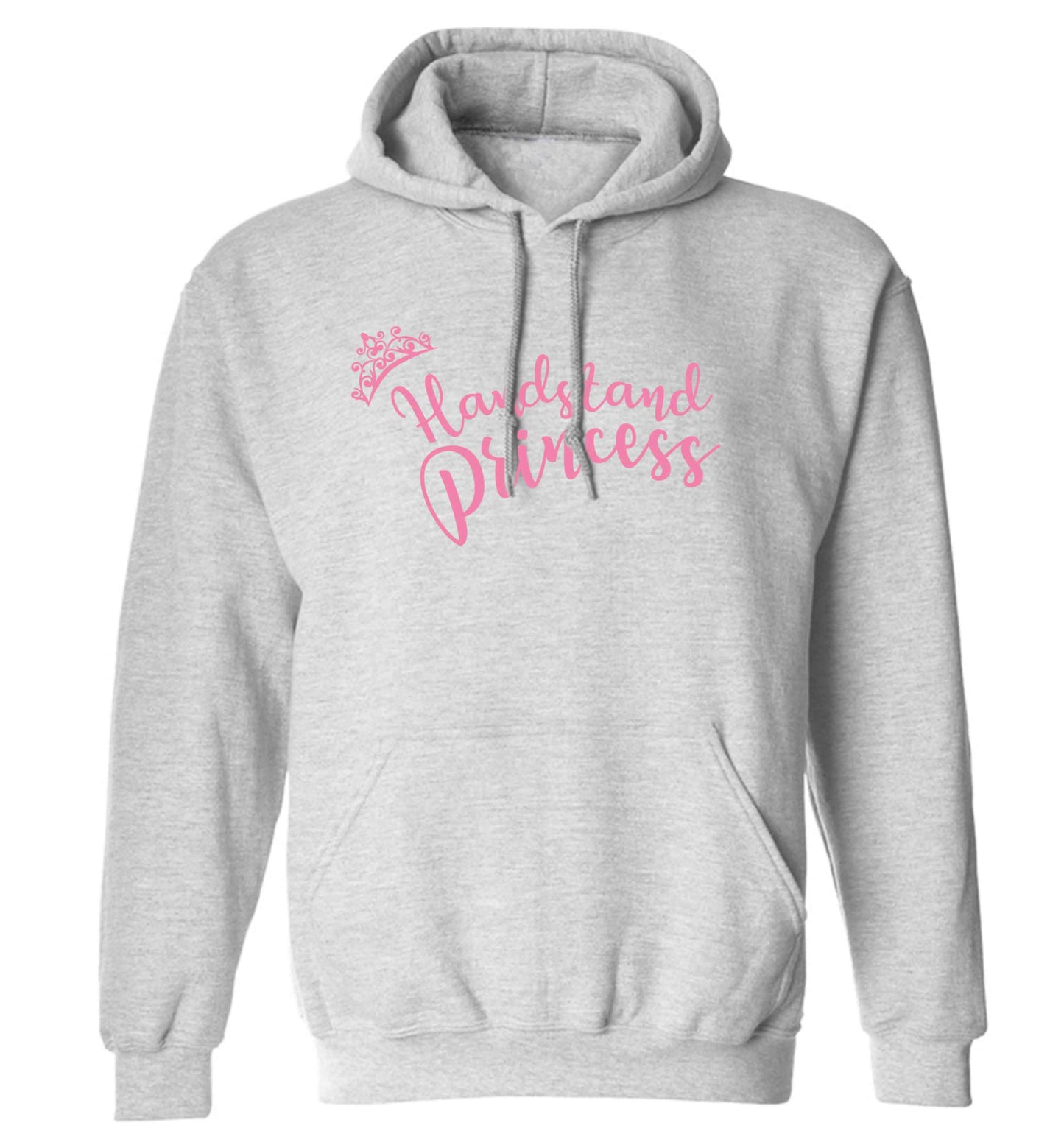 Handstand princess adults unisex grey hoodie 2XL