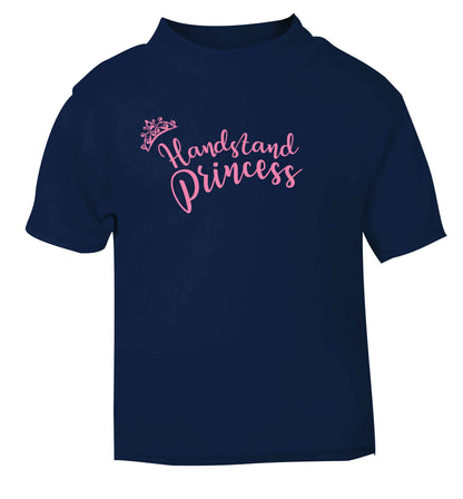Handstand princess navy Baby Toddler Tshirt 2 Years