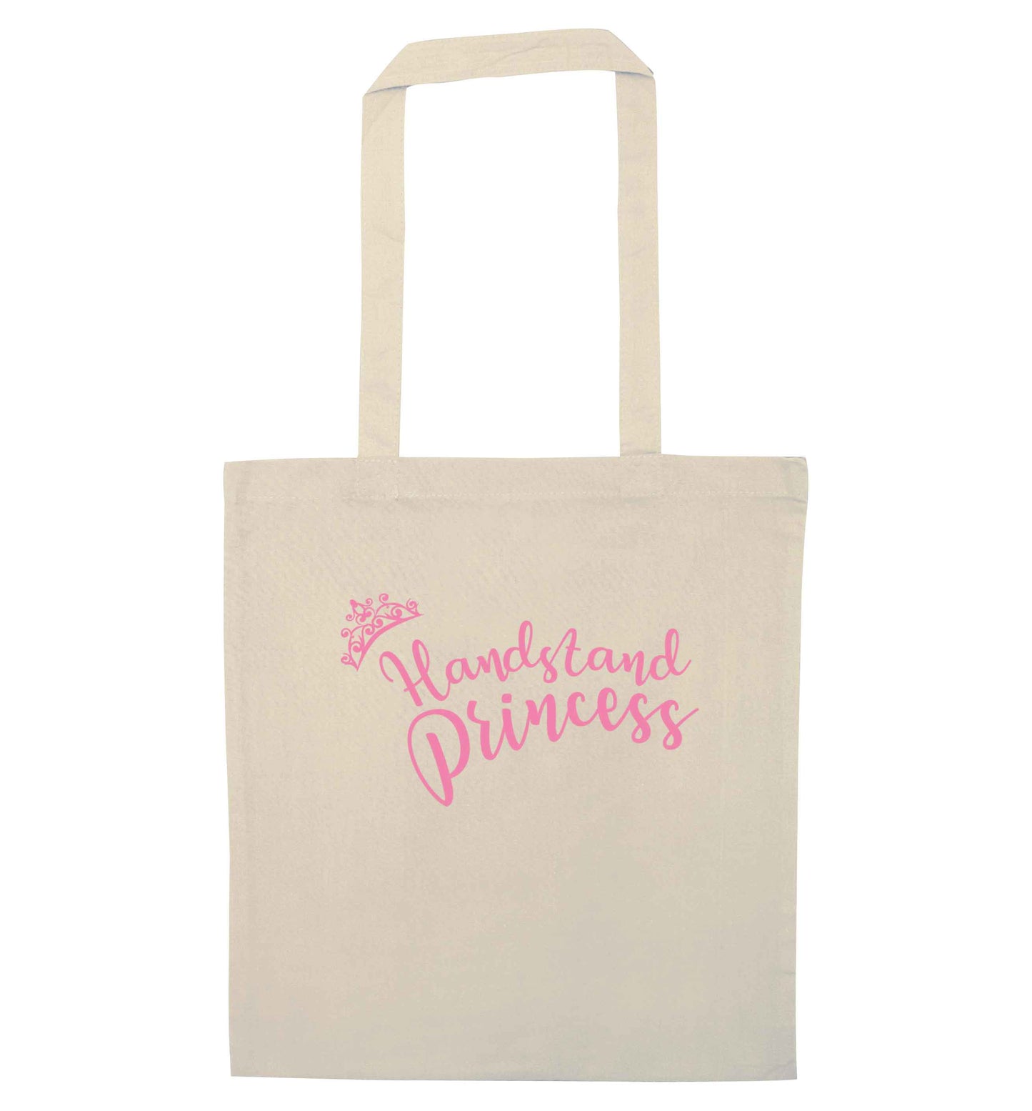 Handstand princess natural tote bag