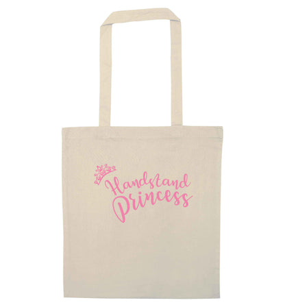 Handstand princess natural tote bag