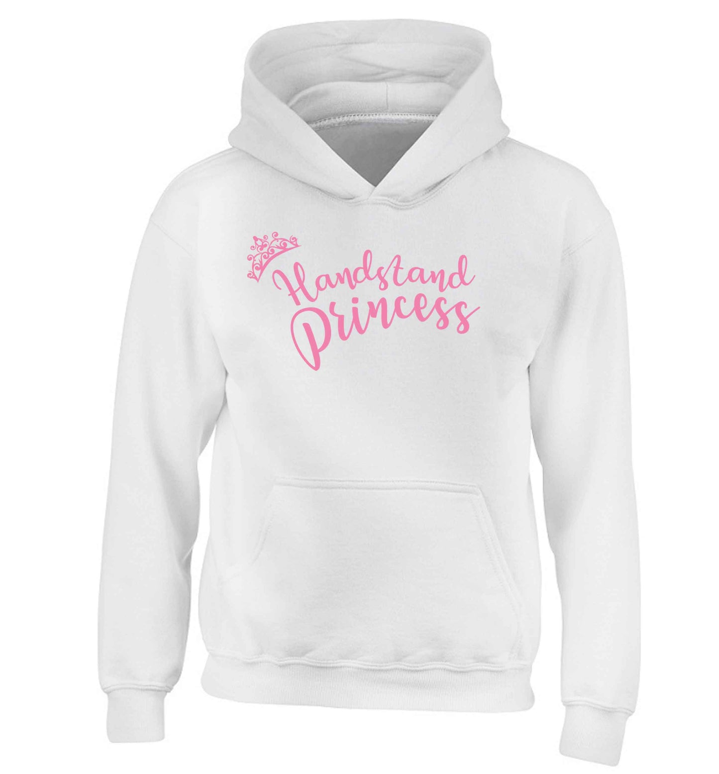 Handstand princess children's white hoodie 12-13 Years