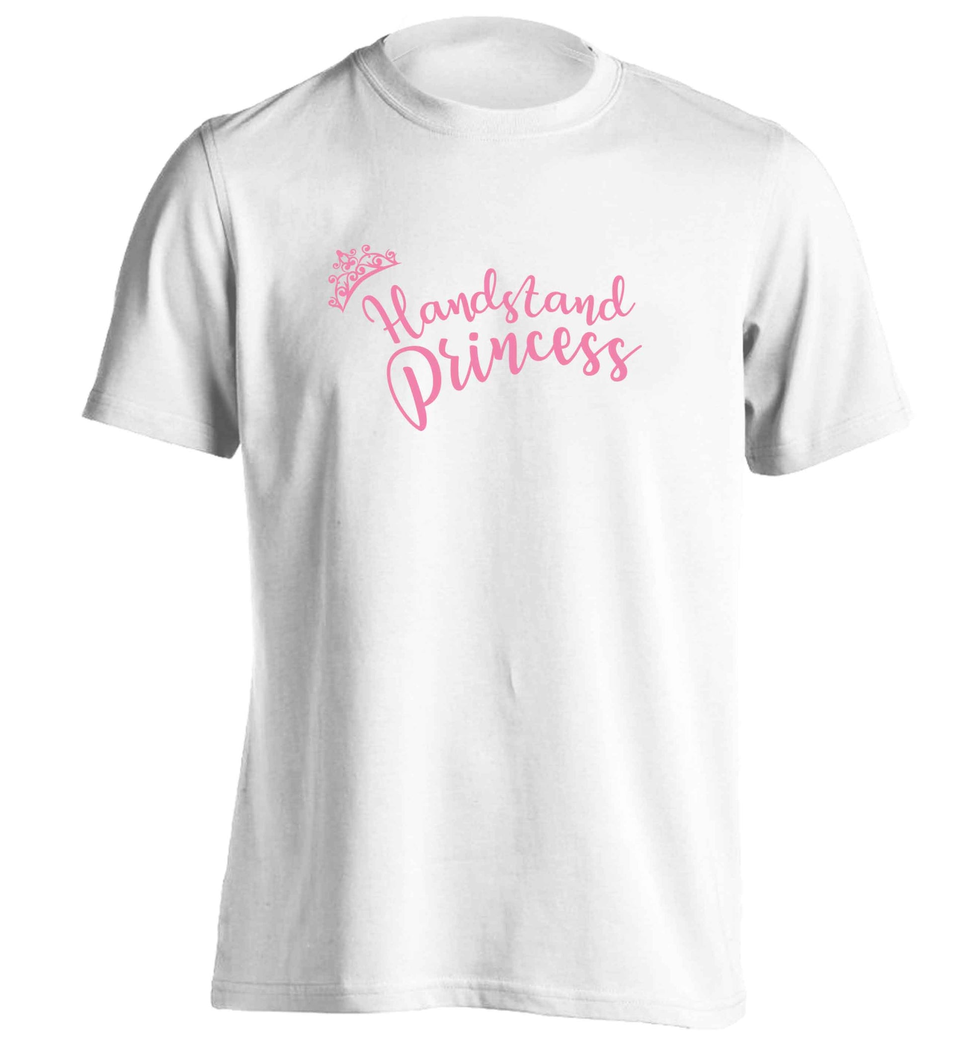 Handstand princess adults unisex white Tshirt 2XL