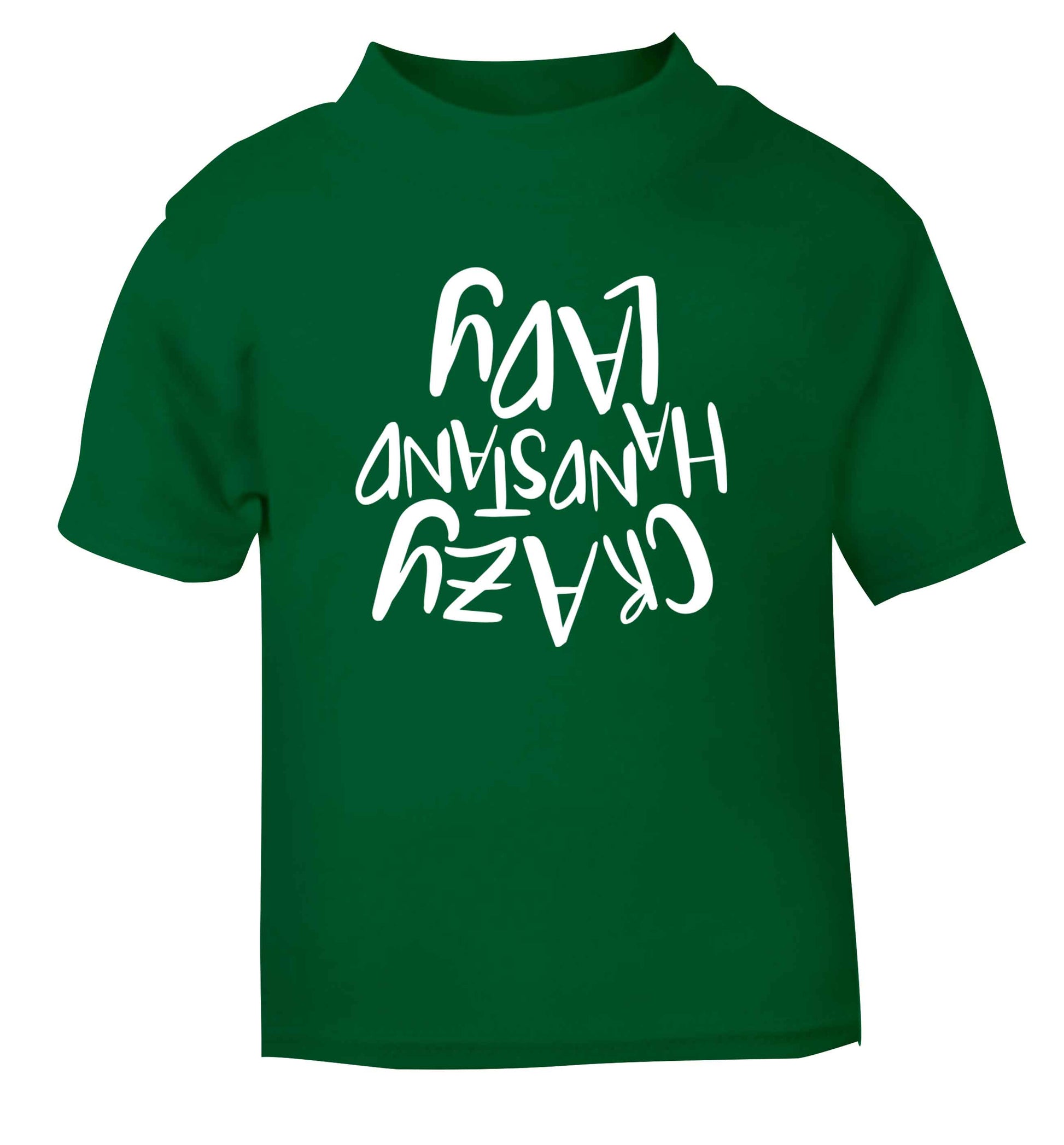 Crazy handstand lady green Baby Toddler Tshirt 2 Years