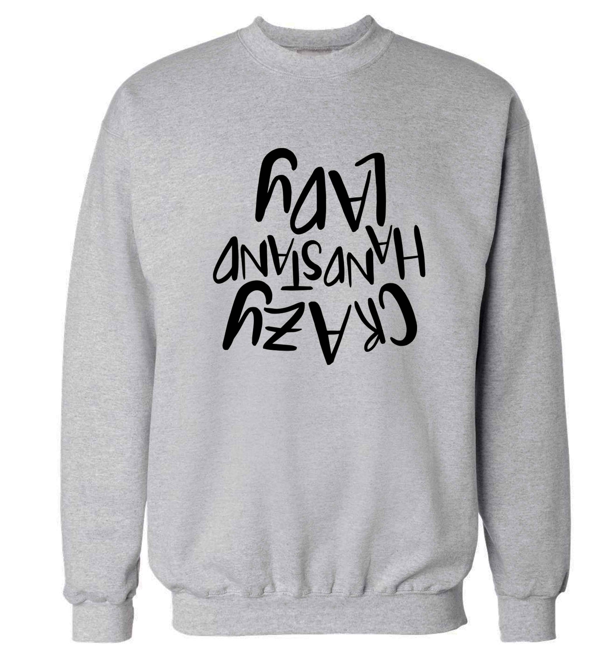 Crazy handstand lady Adult's unisex grey Sweater 2XL