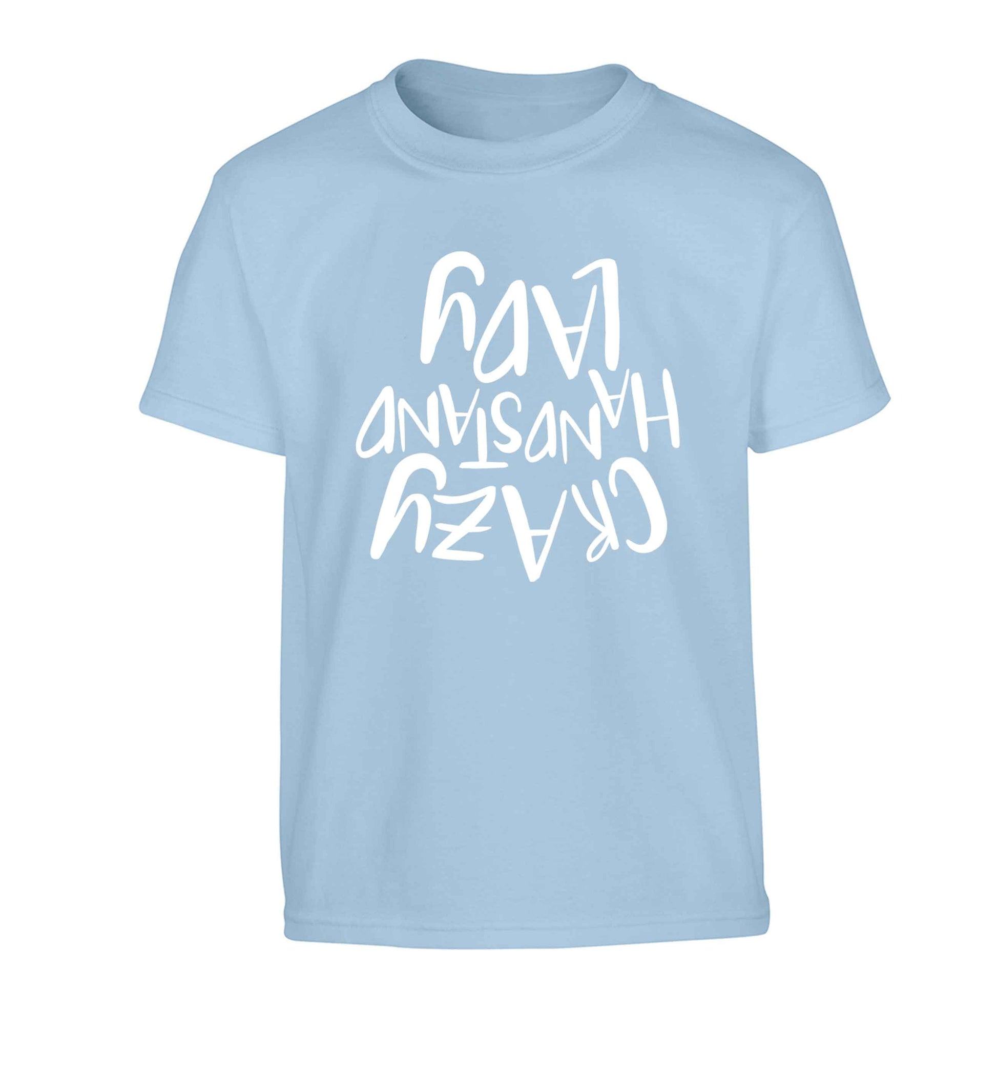Crazy handstand lady Children's light blue Tshirt 12-13 Years