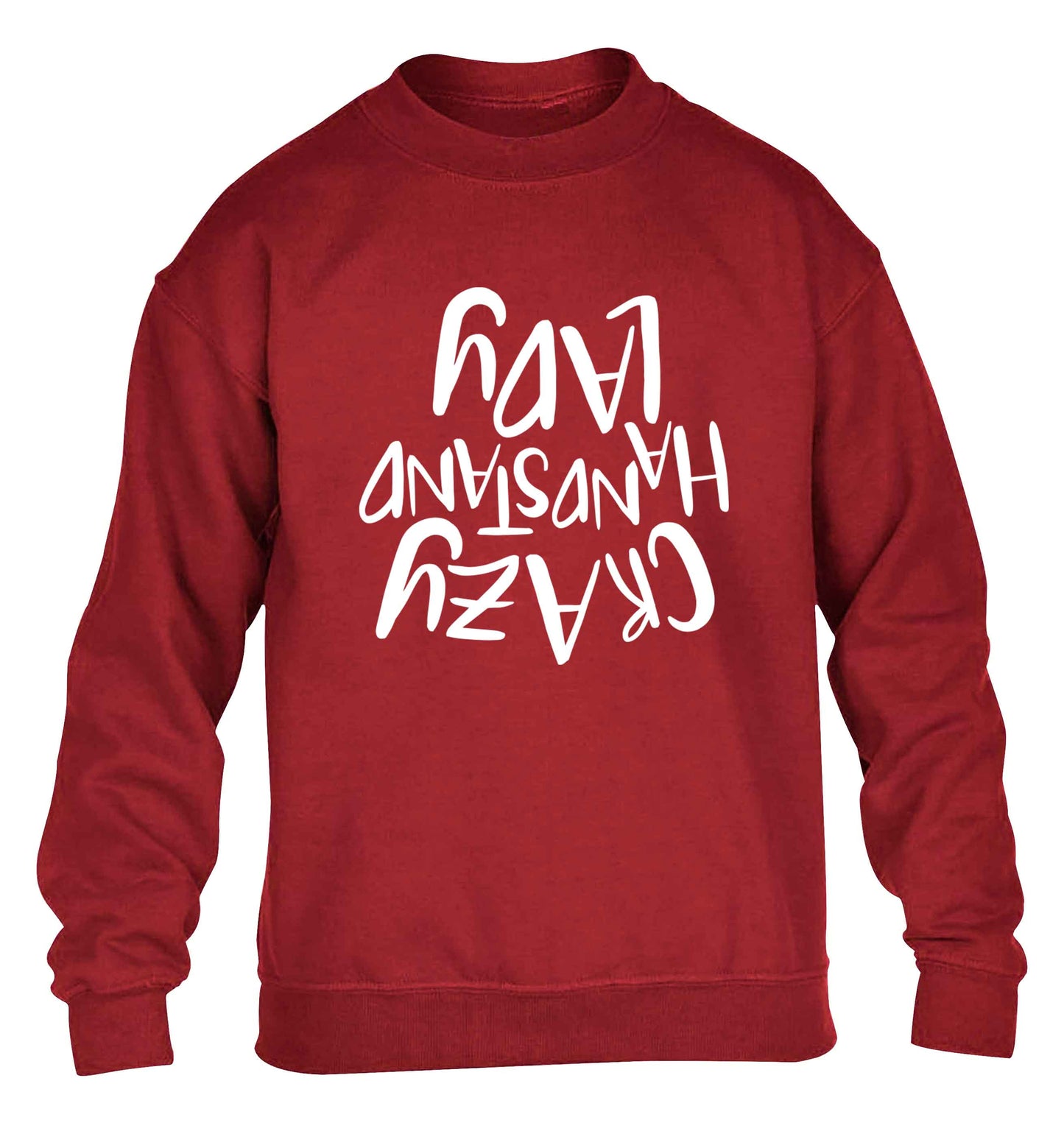 Crazy handstand lady children's grey sweater 12-13 Years