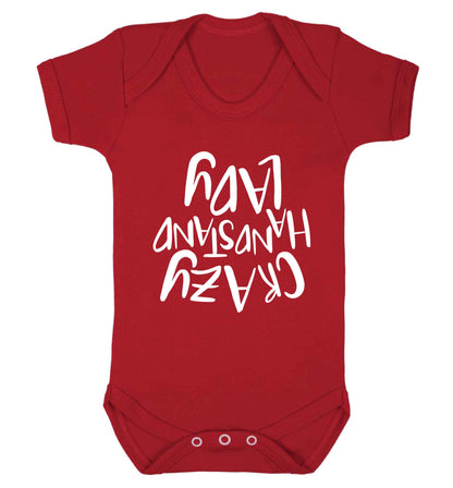 Crazy handstand lady Baby Vest red 18-24 months