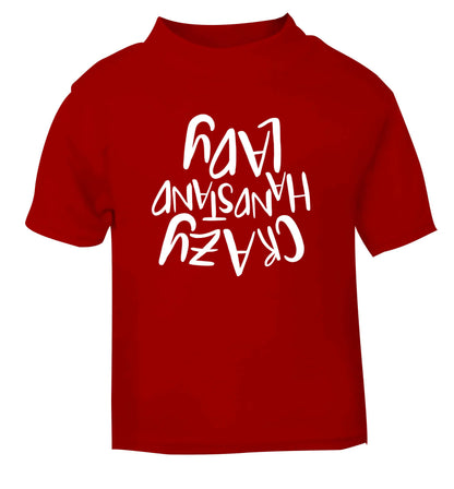 Crazy handstand lady red Baby Toddler Tshirt 2 Years